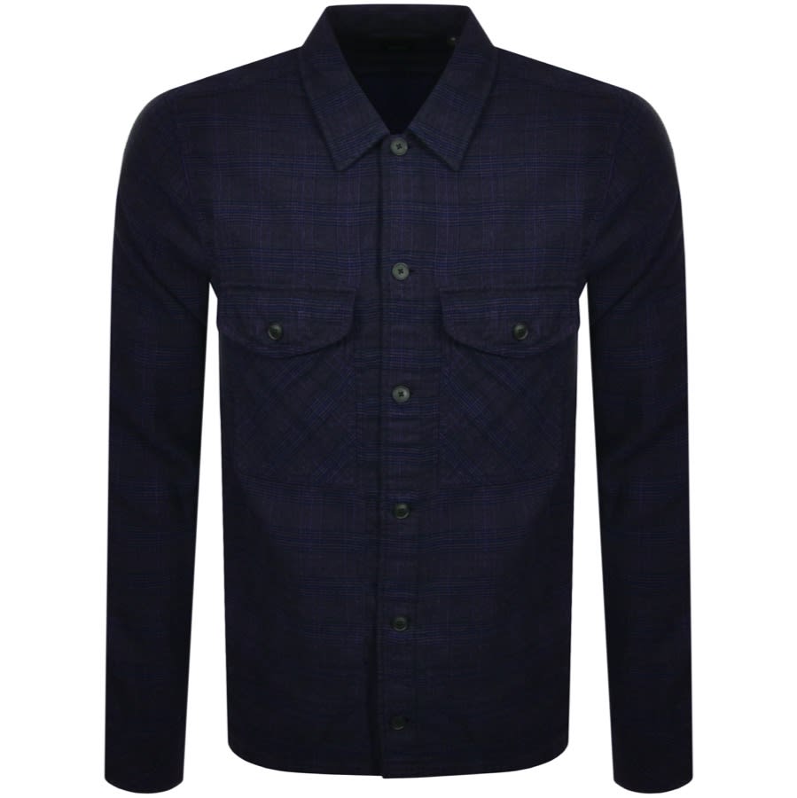 Alternative Image for ProductBOSS Loflash Long Sleeved Overshirt Navy1
